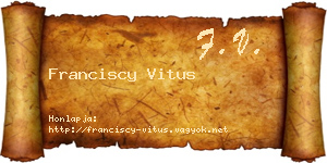 Franciscy Vitus névjegykártya