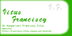 vitus franciscy business card